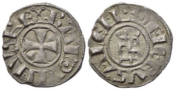 GERUSALEMME. Regno di Gerusalemme. Baldovino III (1143-1163). Denaro; Mi (0,83 g; 61,5 mm)