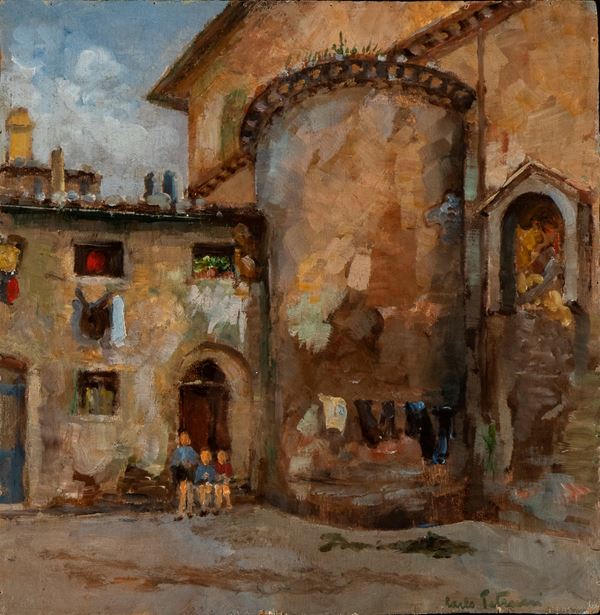 CARLO ALBERTO PETRUCCI - Veduta di borgo