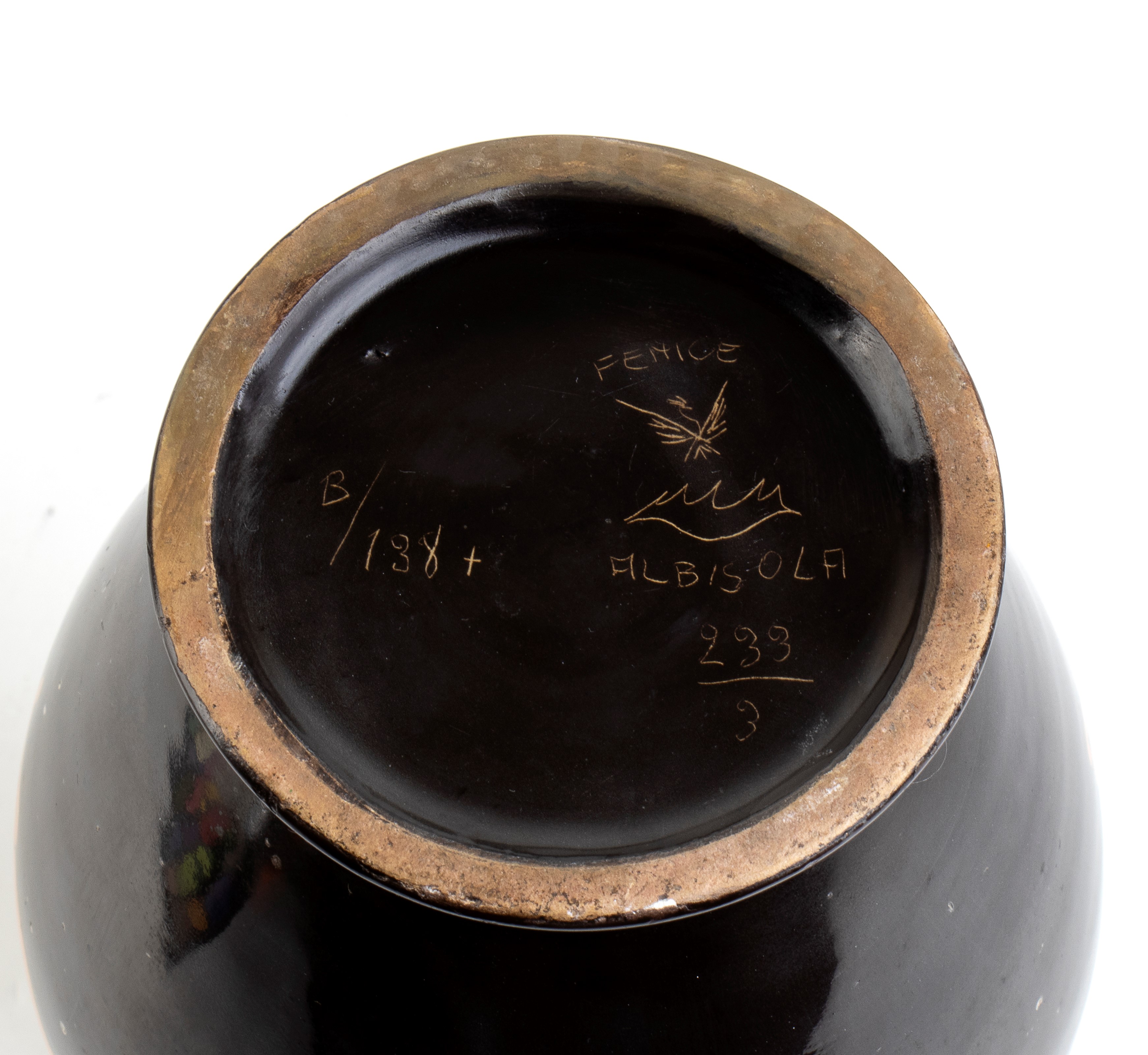 Manifattura la Fenice - Albisola - Vaso con Gazzelle