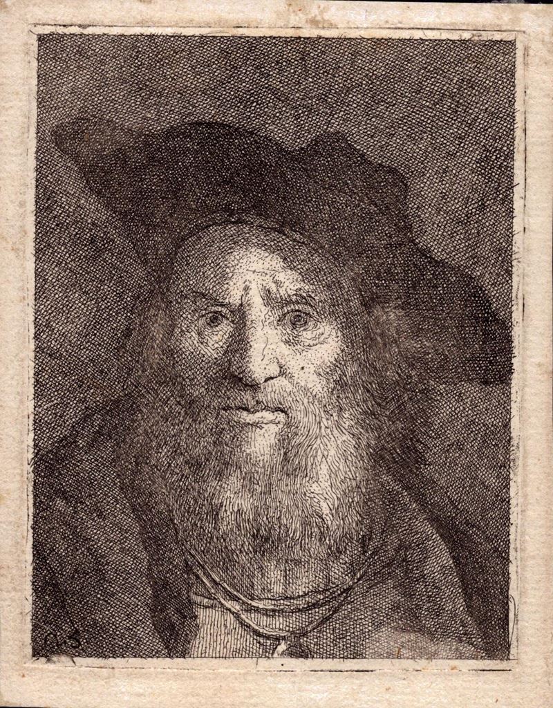 Giandomenico Tiepolo - Testa di Uomo con un Cappello da Contadino