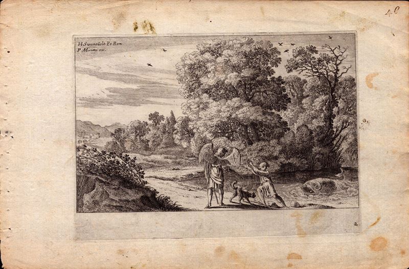 Herman Van Swanevelt - Passaggio con Angelo e Tobia