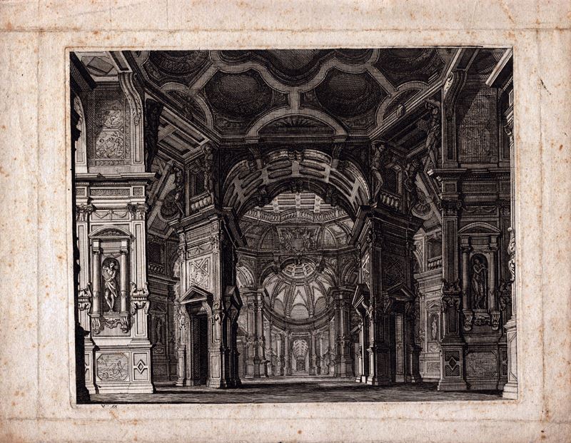 Vincenzo Mazzi - Scenografia: Interno di una Chiesa