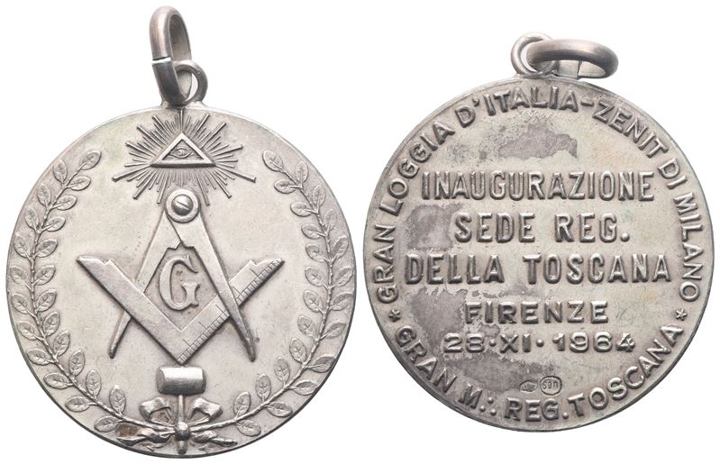 Medaglia Inaugurazione Sede Reg. Della Toscana, Firenze 28.XI.1964, AG (32,2 mm)