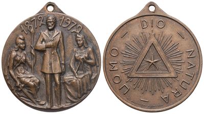 Medaglia "uomo Dio Natura", 1879 - 1979 (36,4 MM)