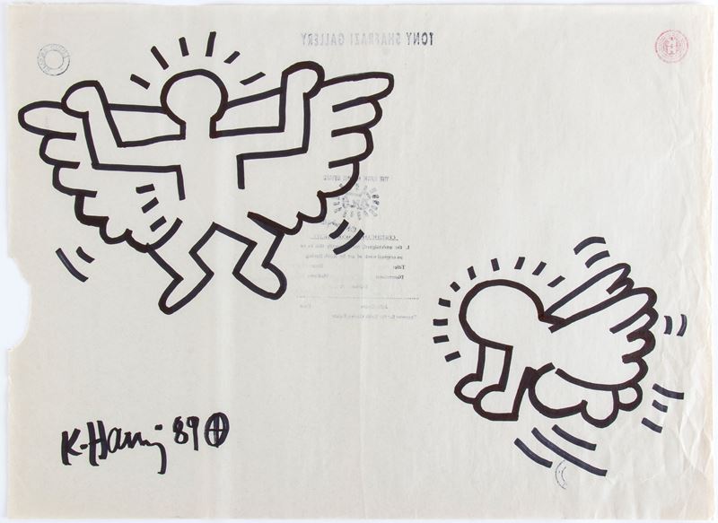 Keith Haring - 's.t.' Angel e Baby Angel