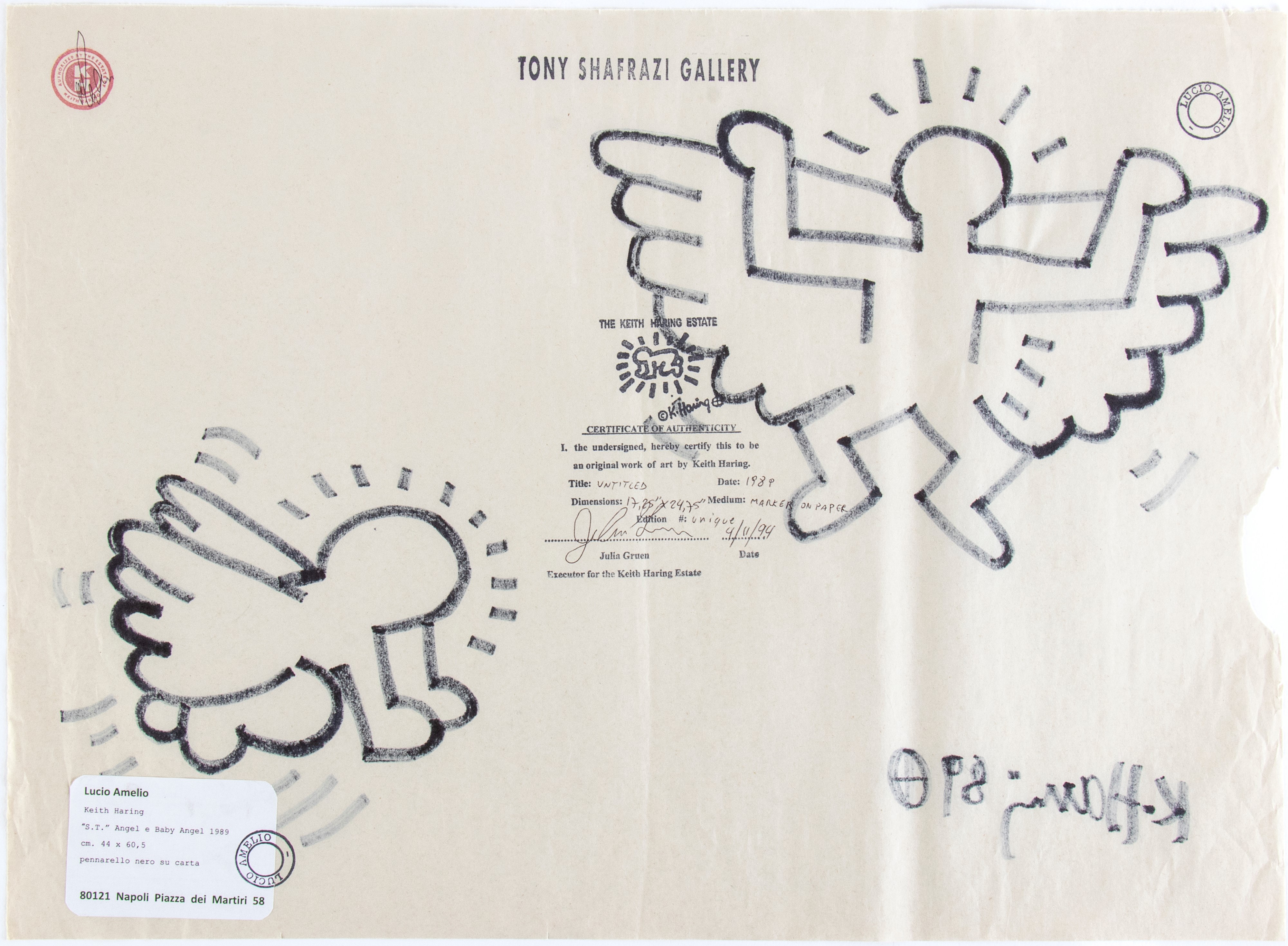 Keith Haring - 's.t.' Angel e Baby Angel