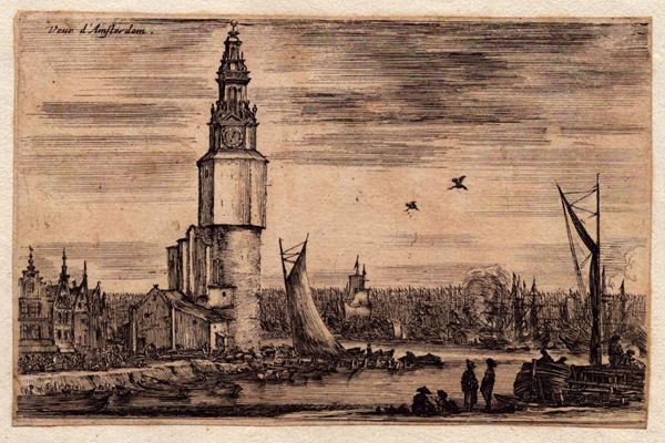 Stefano della Bella - Veue d'Amsterdam