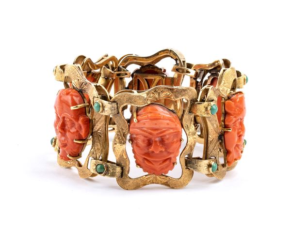 RATTA - Cerasuolo coral gold bracelet