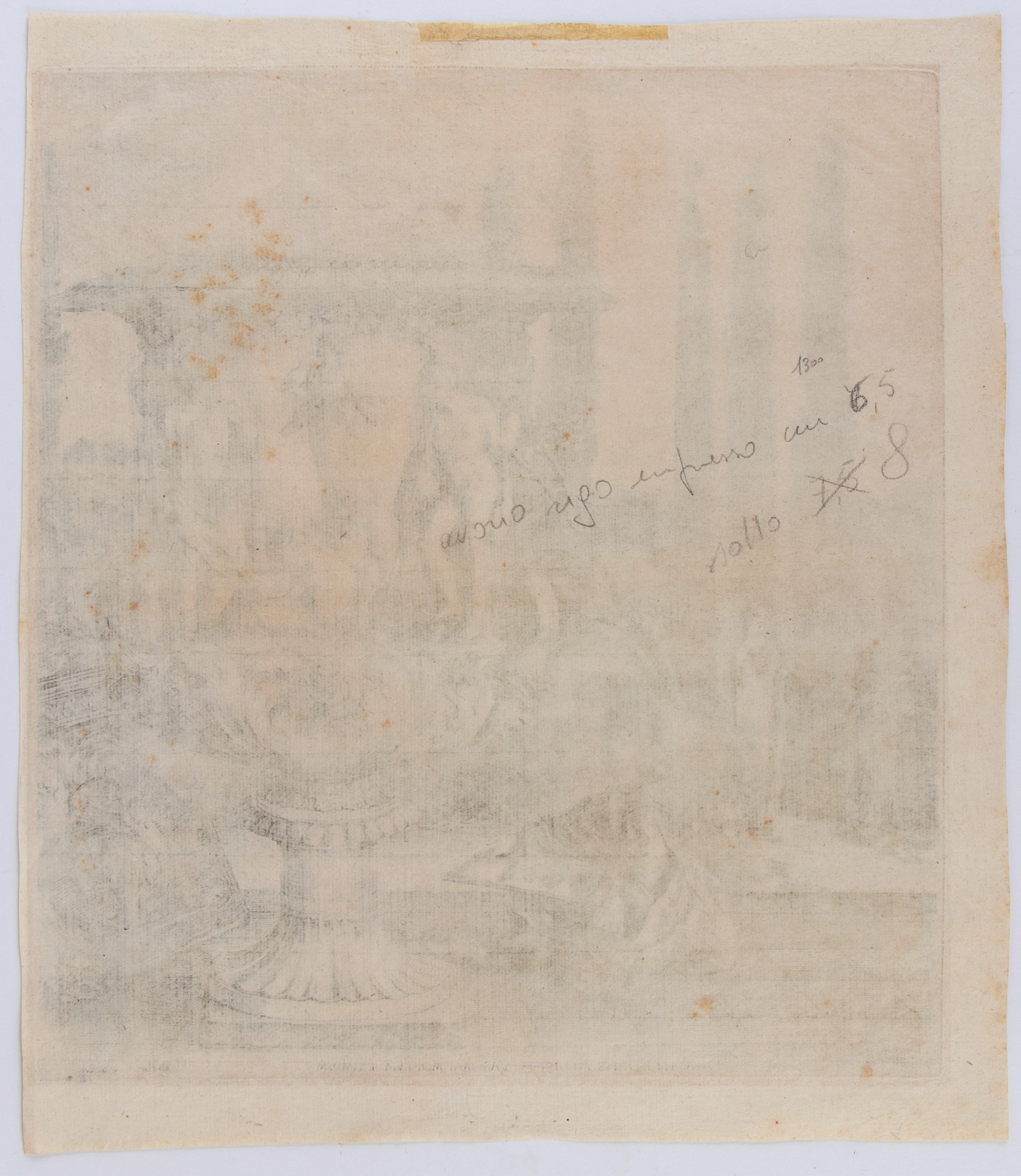 Stefano della Bella (firenze, 1610 - 1664) - Romae in Hortis Medicæis Vas Marmoreum Eximium
