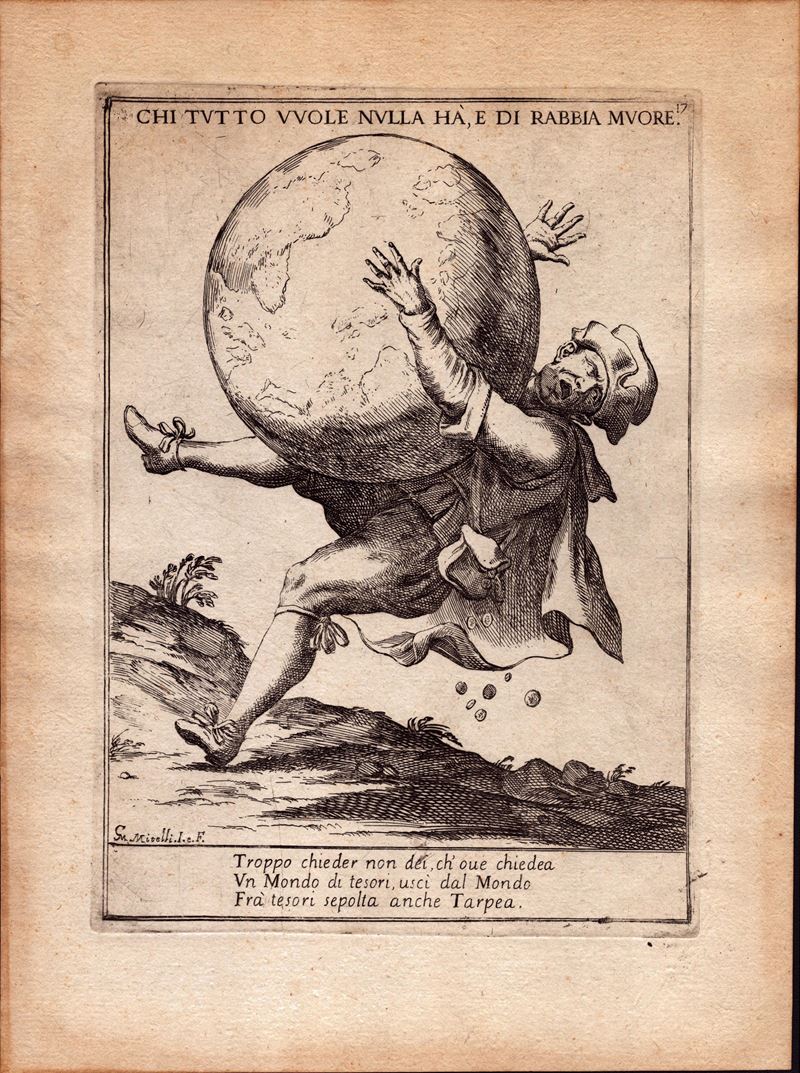 Giuseppe Maria Mitelli - Chi Tutto Vuole Nulla Ha, e di Rabbia Muore