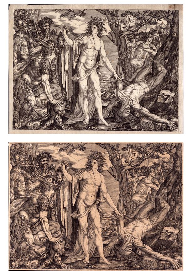 Monogrammista MF - Apollo e Marsia e il giudizio di Mida, da Melchior Meier