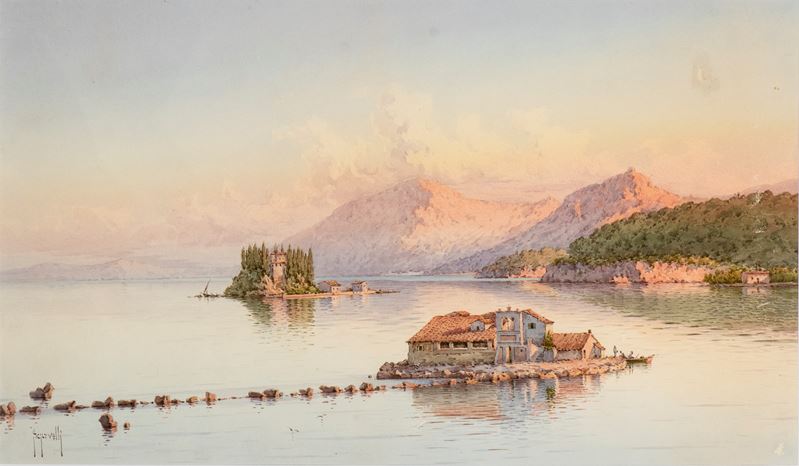 Spyridon Scarvelli - Veduta di Corfù