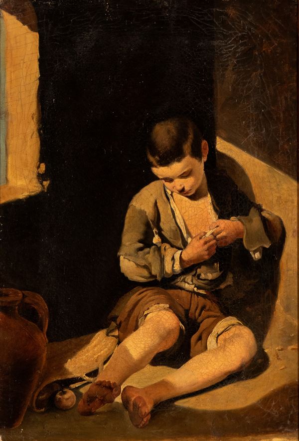 GIOVANNI SIGNORINI - Ritratto di fanciullo - Copia da Esteban Murillo
