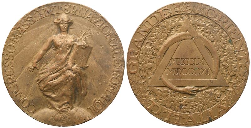 Medaglia Congresso Mass. Internazionale Roma 1911 (45,2 MM)