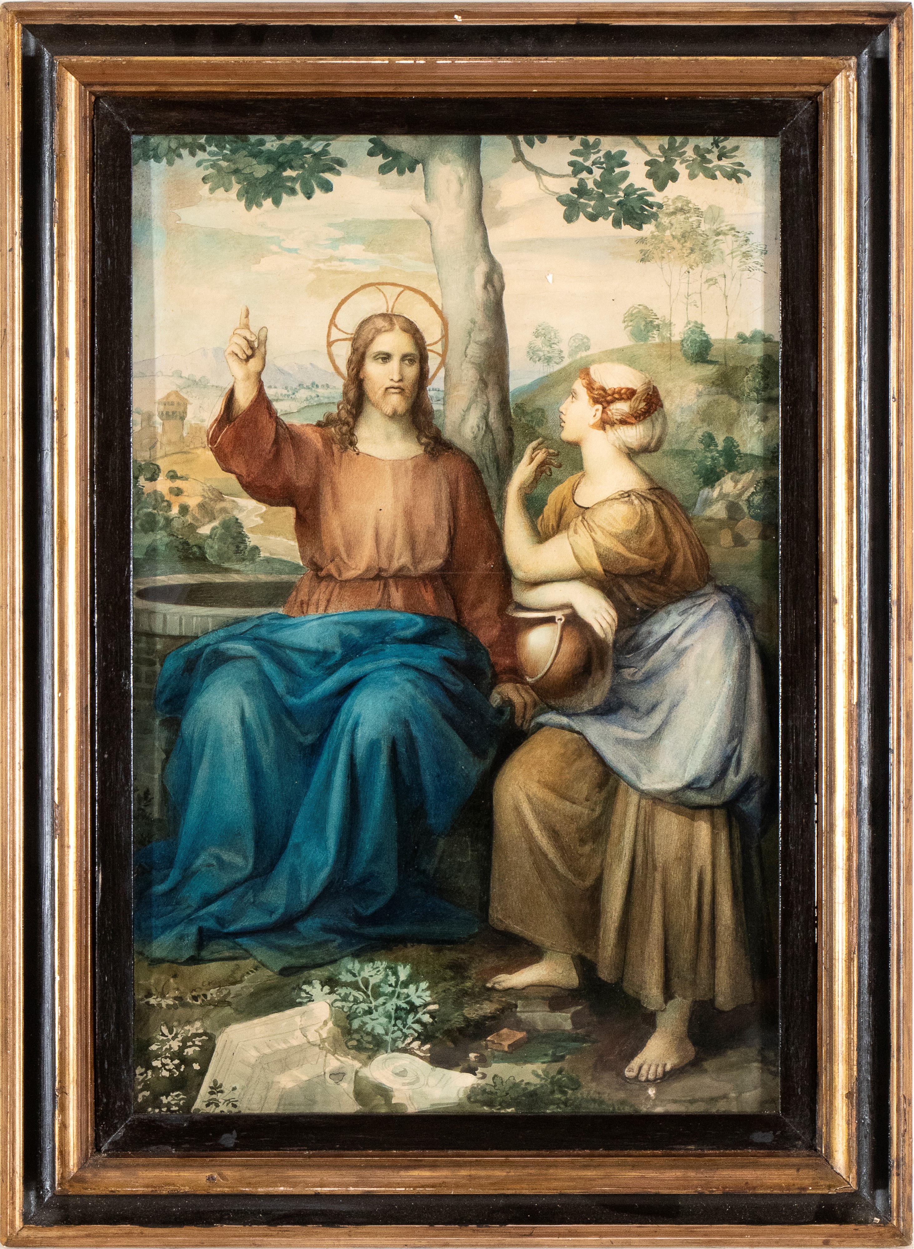 Artista Attivo in Italia, XIX Secolo - Gesù e la Samaritana al Pozzo
