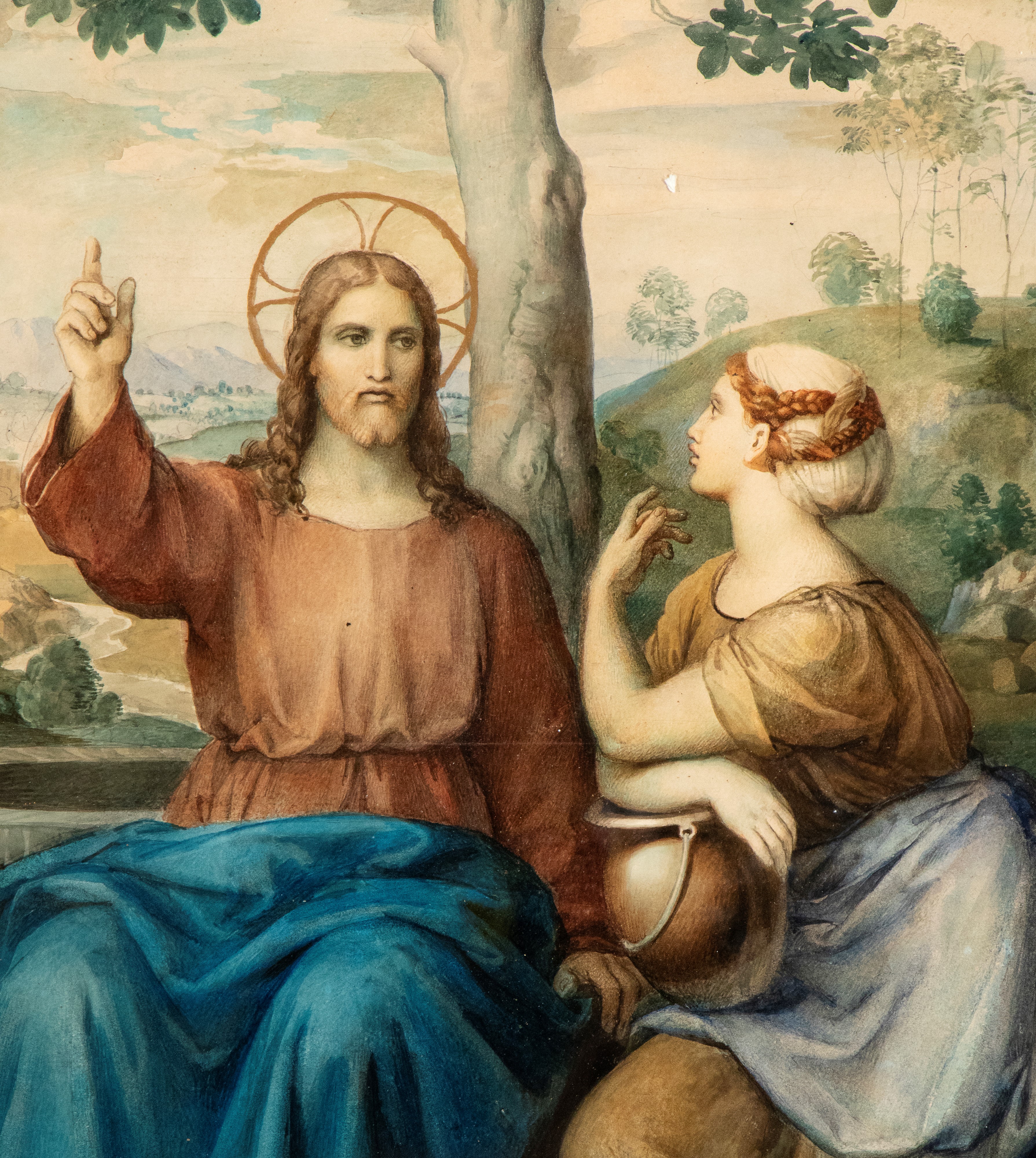 Artista Attivo in Italia, XIX Secolo - Gesù e la Samaritana al Pozzo