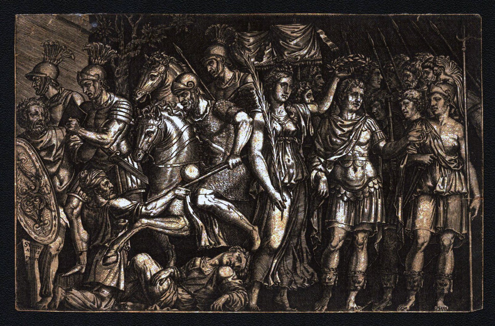 Il martirio di santa Felicita di Roma | Traiano incoronato dalla Vittoria