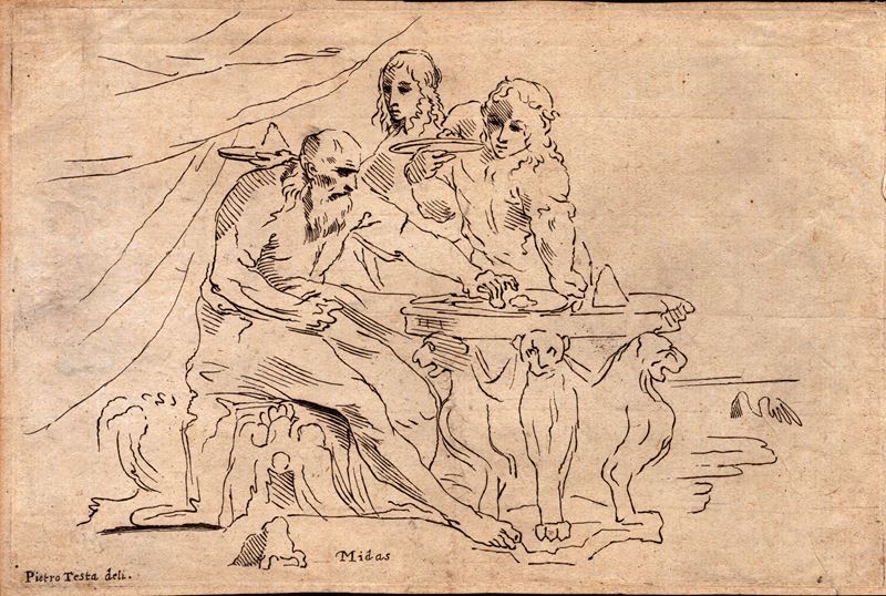 Midas | Dio Padre | Flagellazione con putti, da Pietro Testa