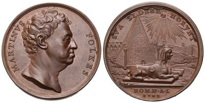 Medaglia "martinus Folkes", Roma A. L. 5742, Ae (37 MM)