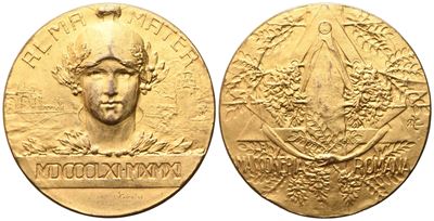Medaglia Massoneria Romana, Alma Mater MDCCCLXI - Mxmxi (45,3 MM)
