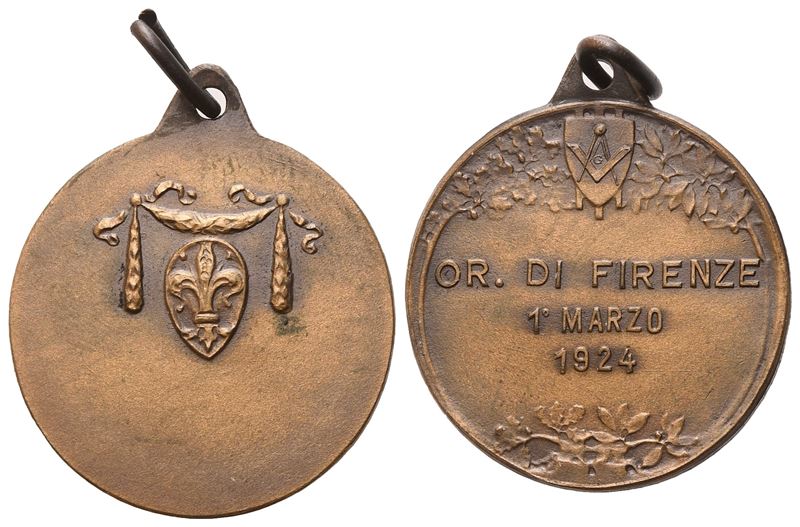 Medaglia Or. Di Firenze, 1 Marzo 1924, AE (25 mm)