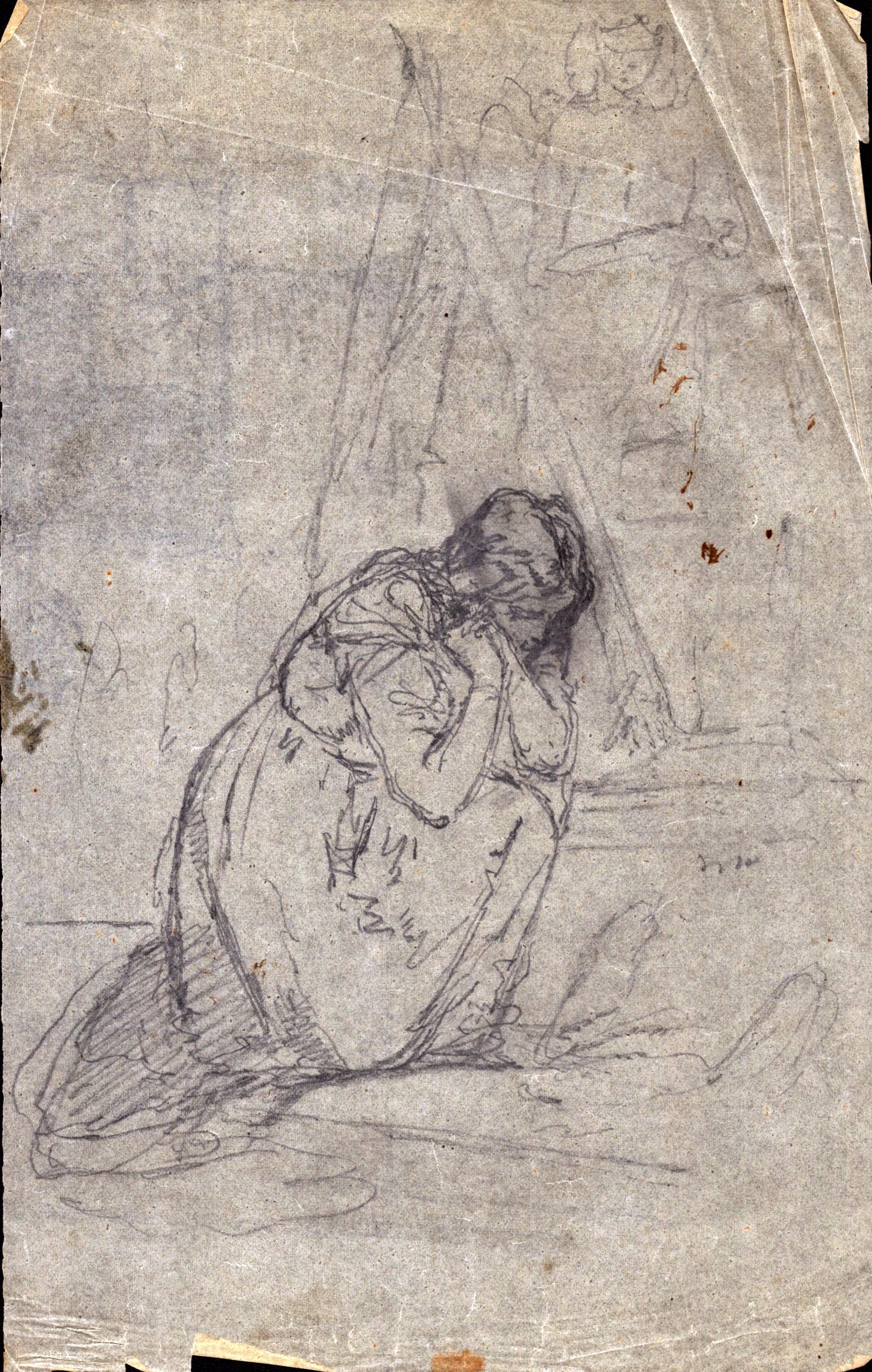 Serie di otto schizzi con soggetti varii