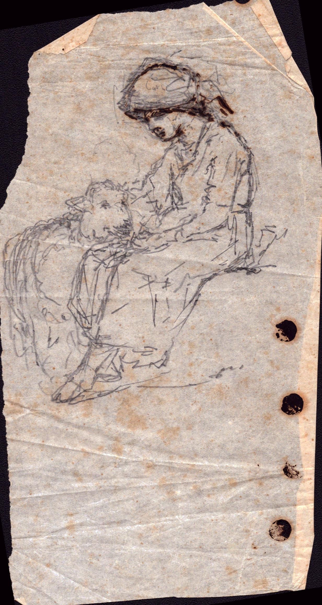 Serie di otto schizzi con soggetti varii