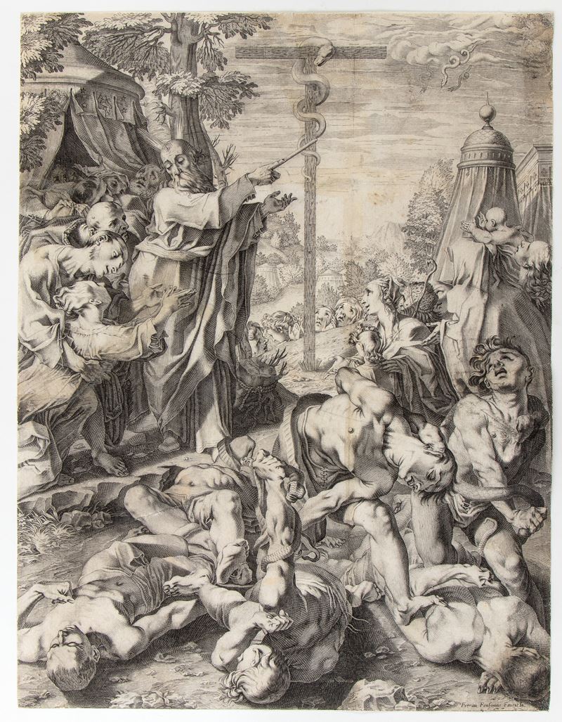 Mosè e il serpente di bronzo, da Ferrau Fenzoni