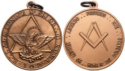 Medaglia R. L. "la Fenice" N° 914 Or. di Roma (50 MM)