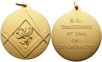 Medaglia R. L. "tradizione" N° 1064 Or. di Grosseto (49,7 MM)