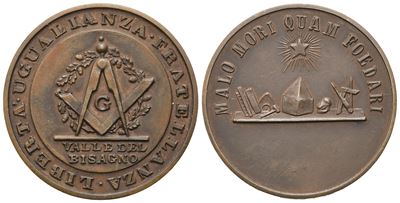 Medaglia "libertà Uguaglianza Fratellanza" Valle del Bisagno (30 MM)