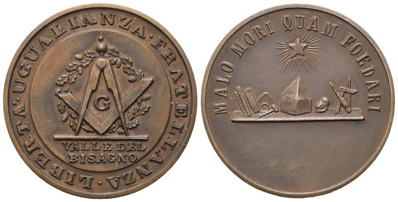Medaglia "libertà Uguaglianza Fratellanza" Valle del Bisagno (30 MM)