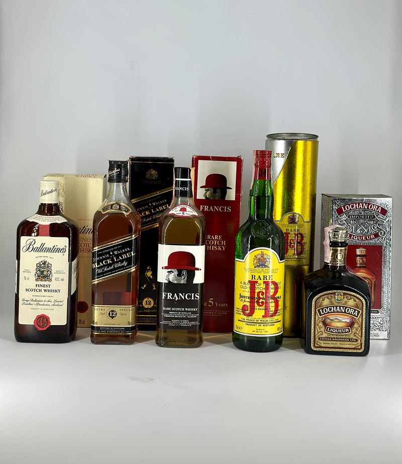 Selezione, Whisky - Johnnie Walker - Francis - J&b - Chivas - Ballantine's