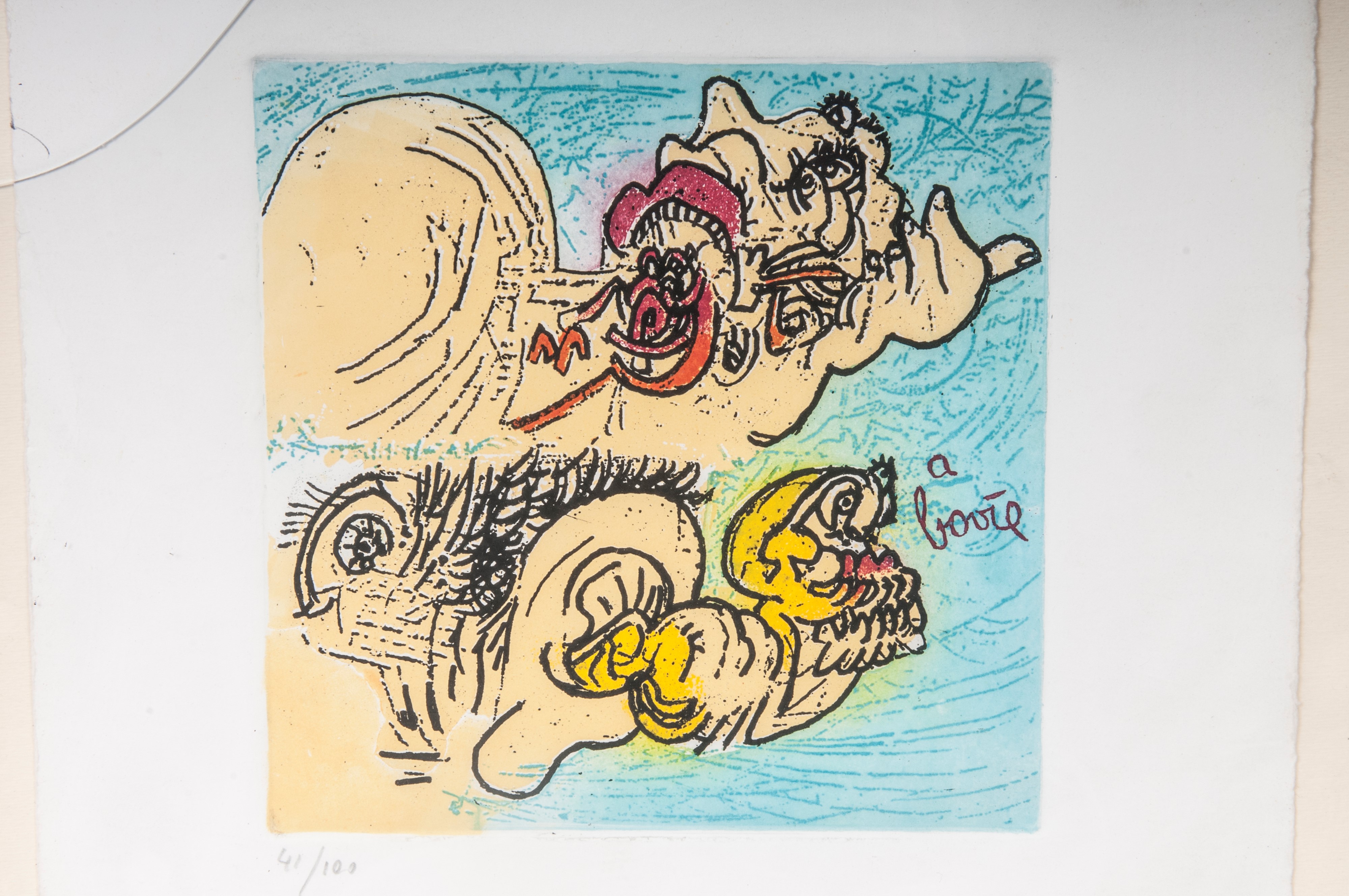 Roberto Sebastián Matta - Senza Titolo, Multiplo su Carta