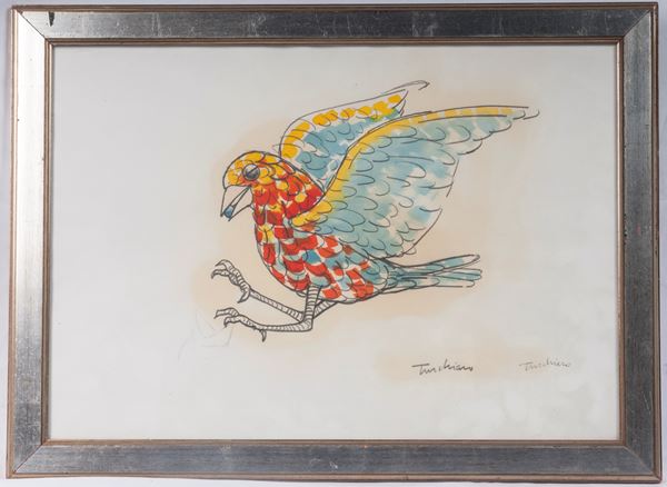 ALDO TURCHIARO - Pigeon, multiple on paper