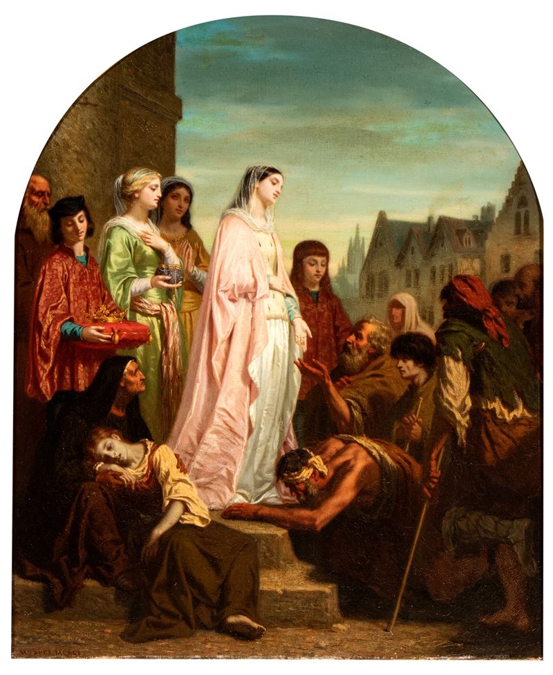 Hugues Merle - Santa Elisabetta D'ungheria