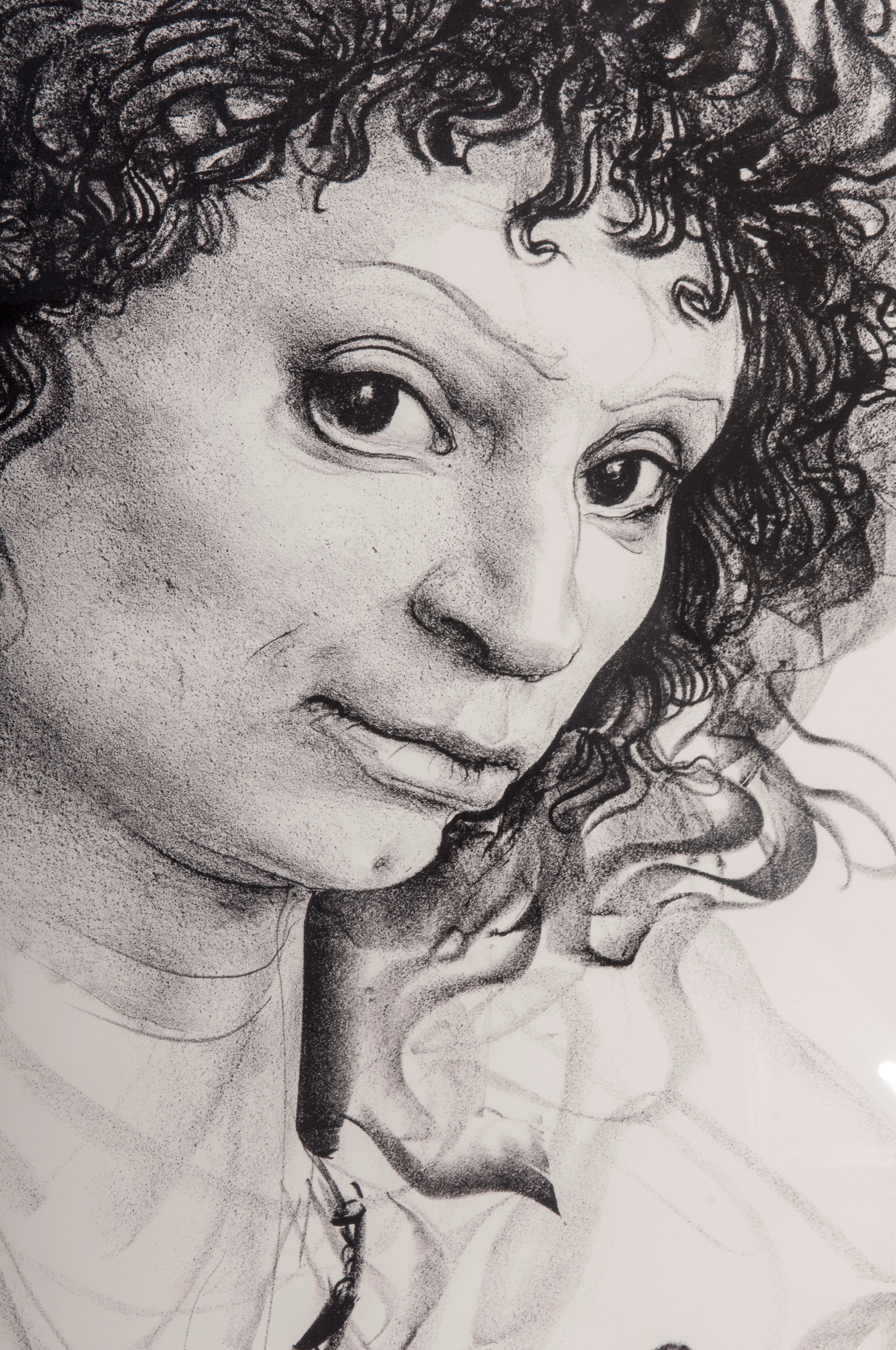 Volto di donna, multiplo su carta