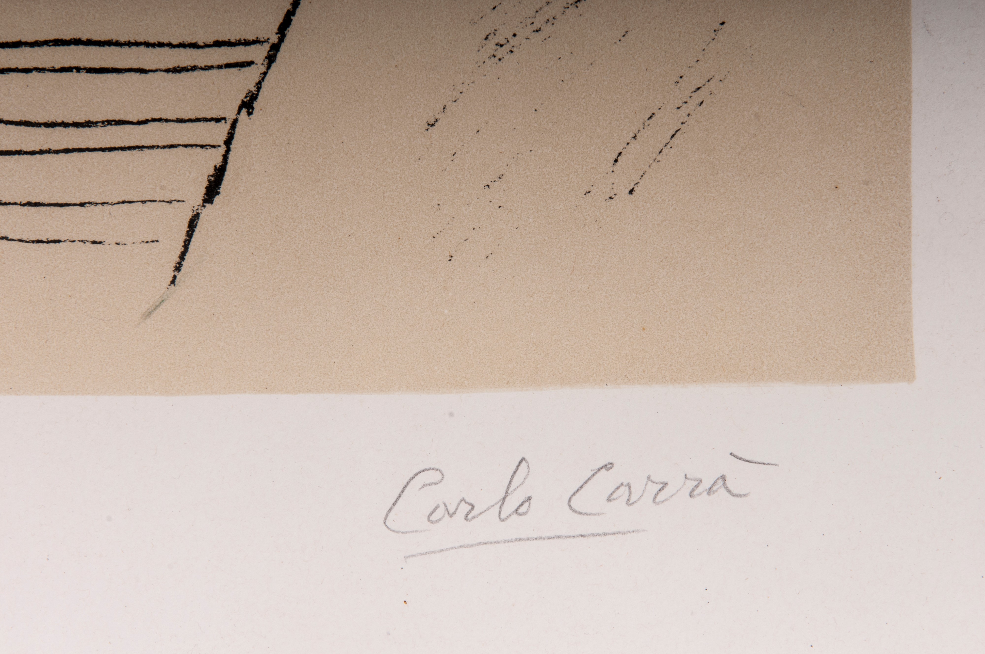 Carlo Carra' - "marinaretto", Multiplo su Carta