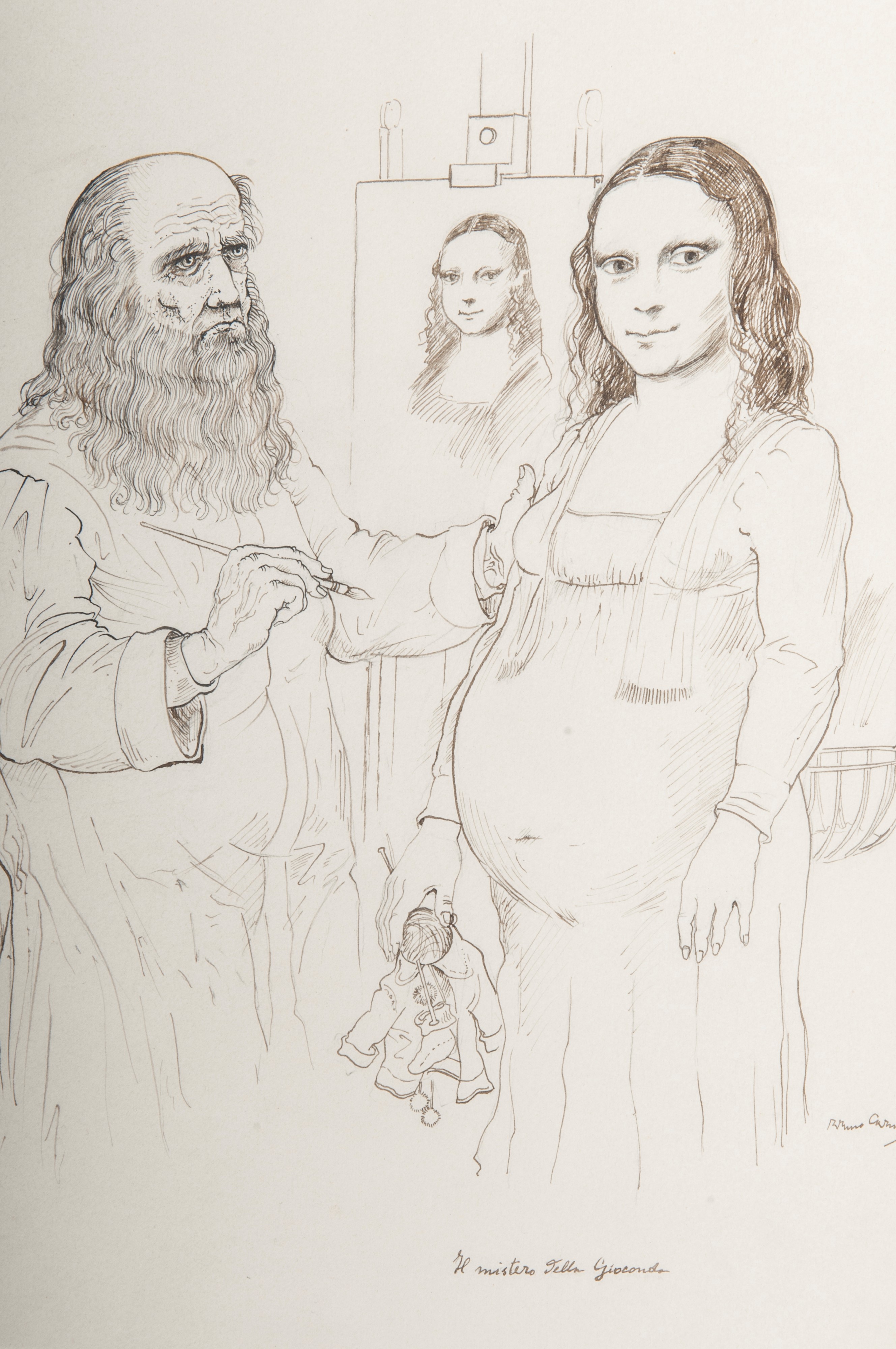Bruno Caruso - Il Mistero della Gioconda, Multiplo su Carta