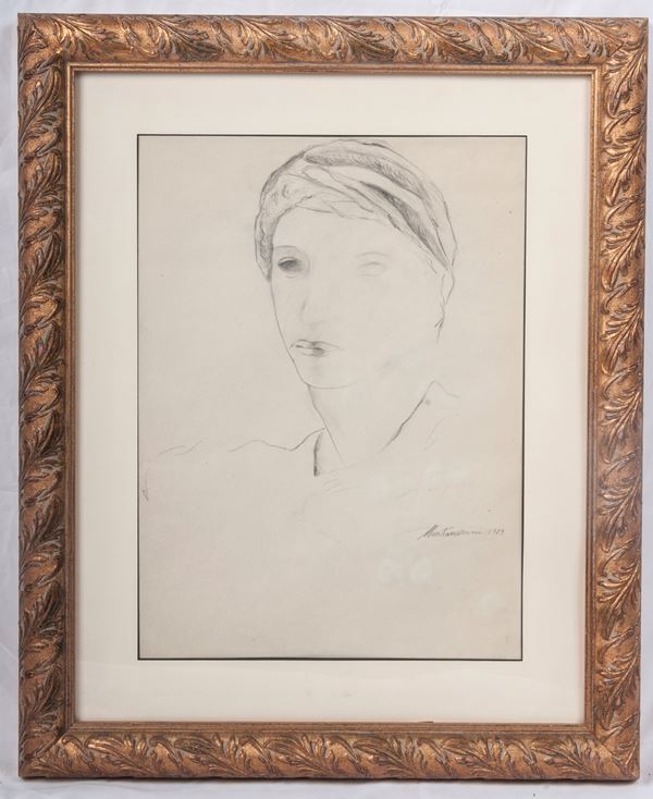 LUIGI MONTANARINI - Woman&#39;s face, multiple on paper