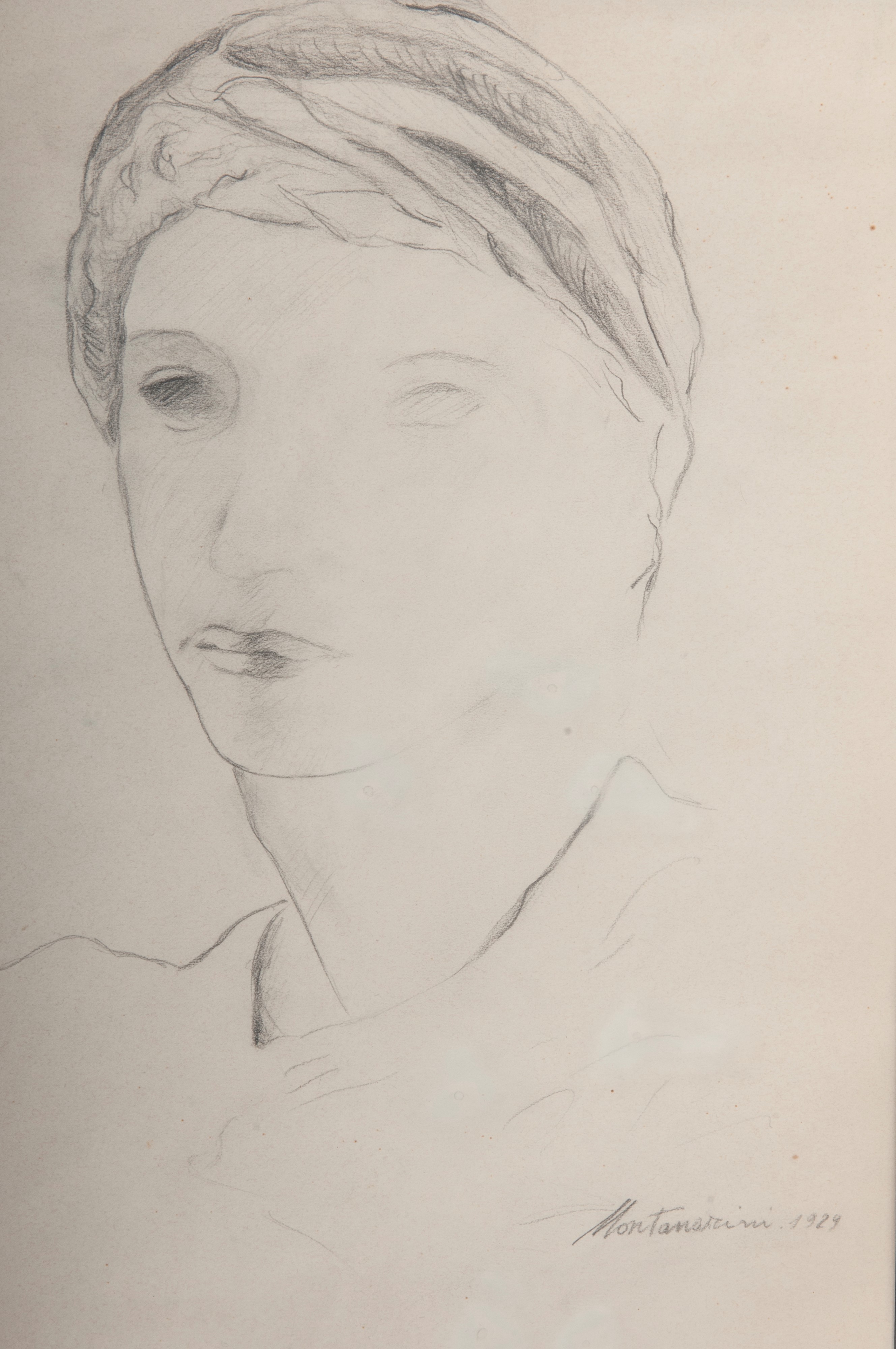 Volto di donna, multiplo su carta