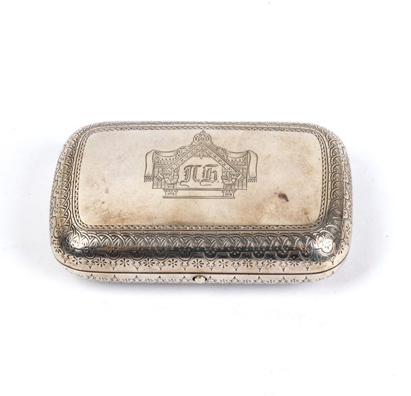 Russian solid silver cigarette case