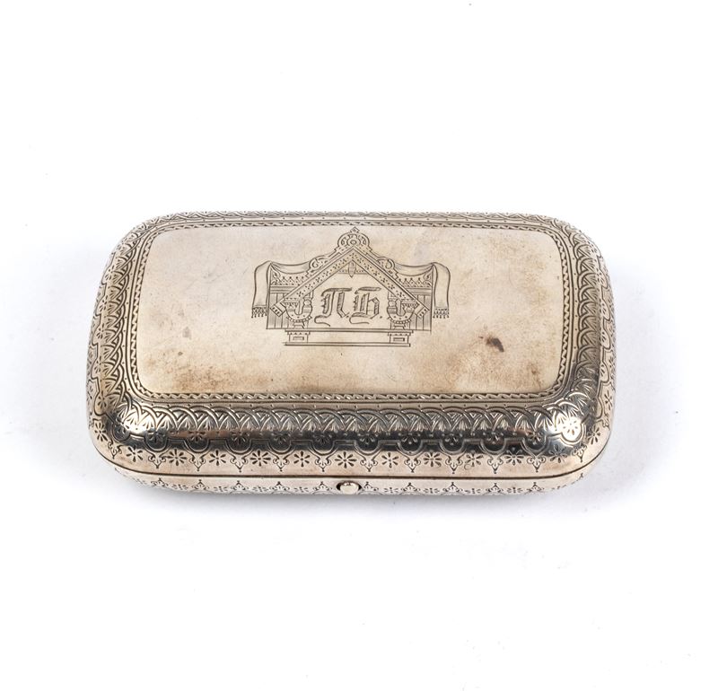 Portasigarette russo in argento