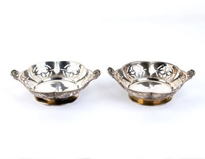 Sheffield, Coppia di cestini inglesi in argento 925/1000, 1911