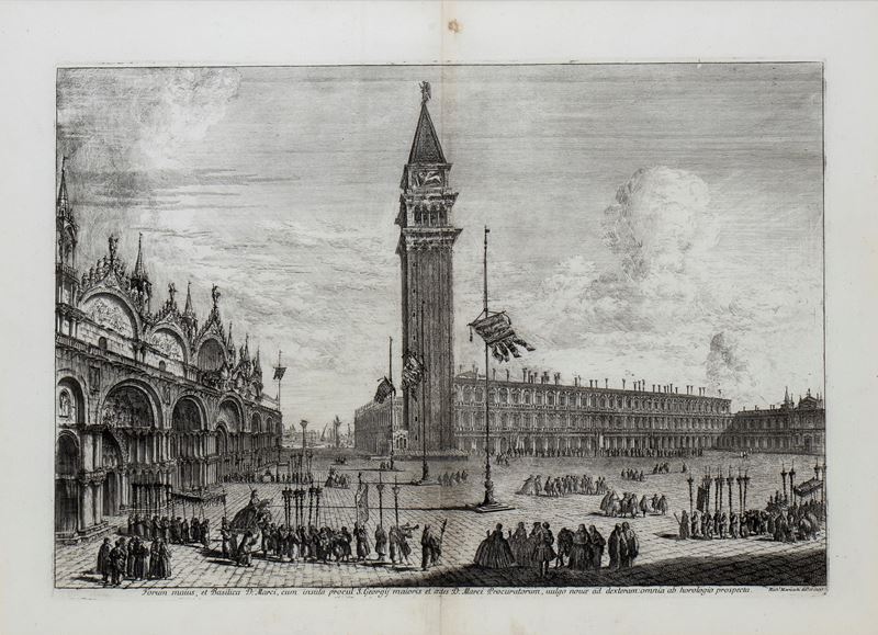 Michele Marieschi - Forum Maius D. Marci Aliter Prospectum Cum Eiusdem Basilica in Extrema Parte....