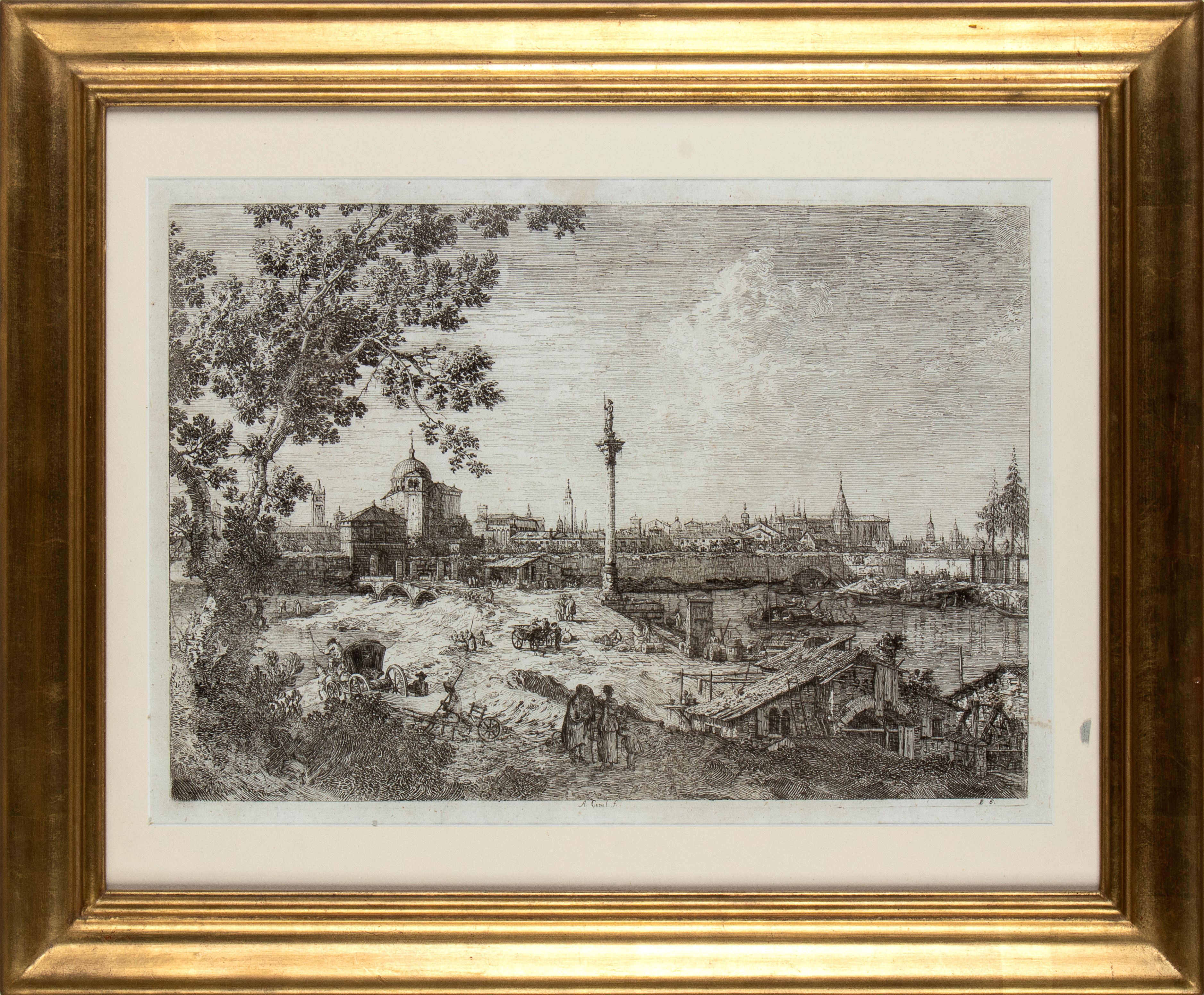 Giovanni Antonio Canal il Canaletto - Capriccio con Edifici Padovani