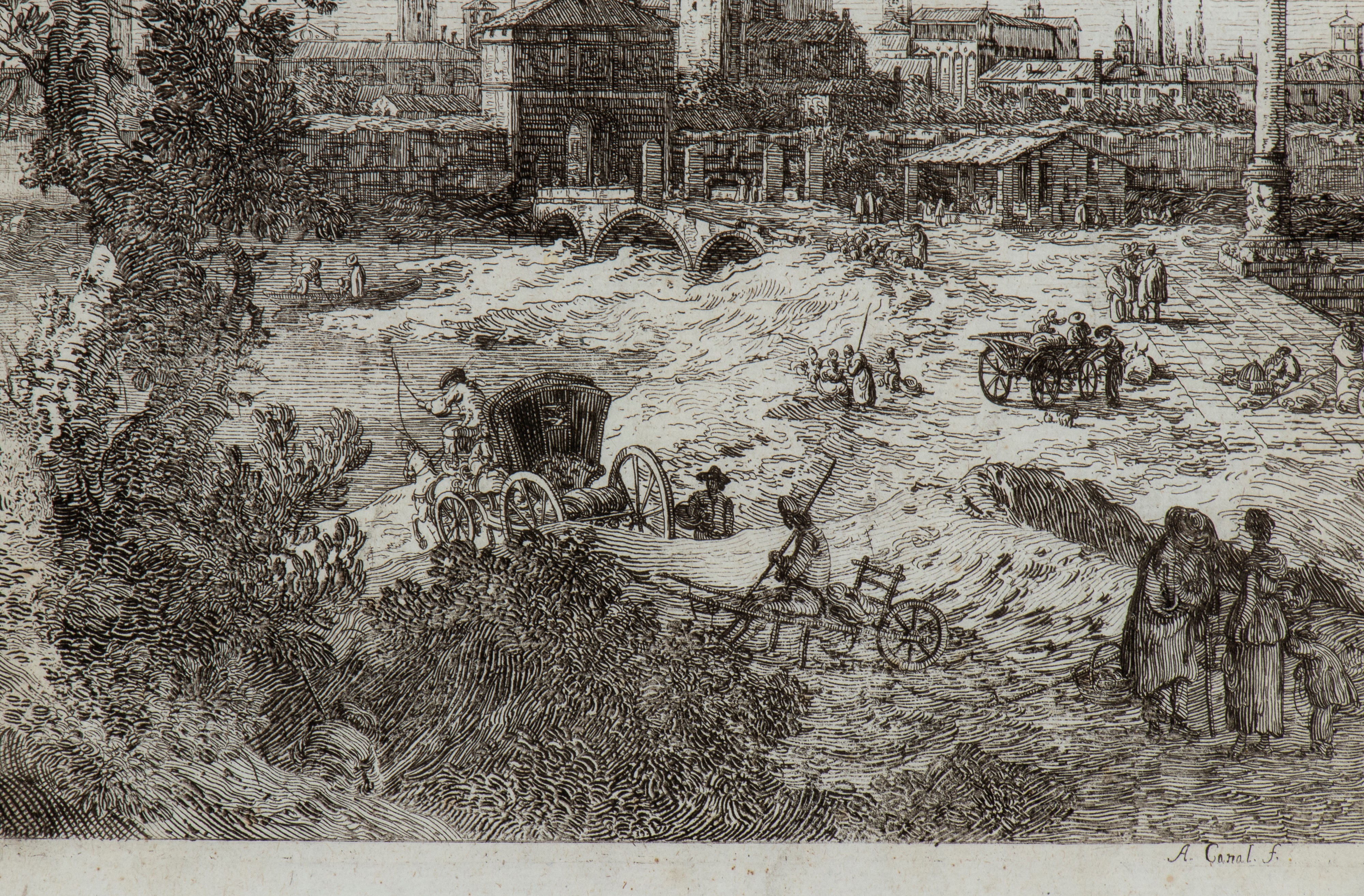 Giovanni Antonio Canal il Canaletto - Capriccio con Edifici Padovani