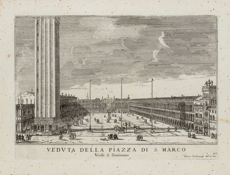 Luca Carlevarijs - Veduta della Piazza di S.marco, Verso S. Giminiano