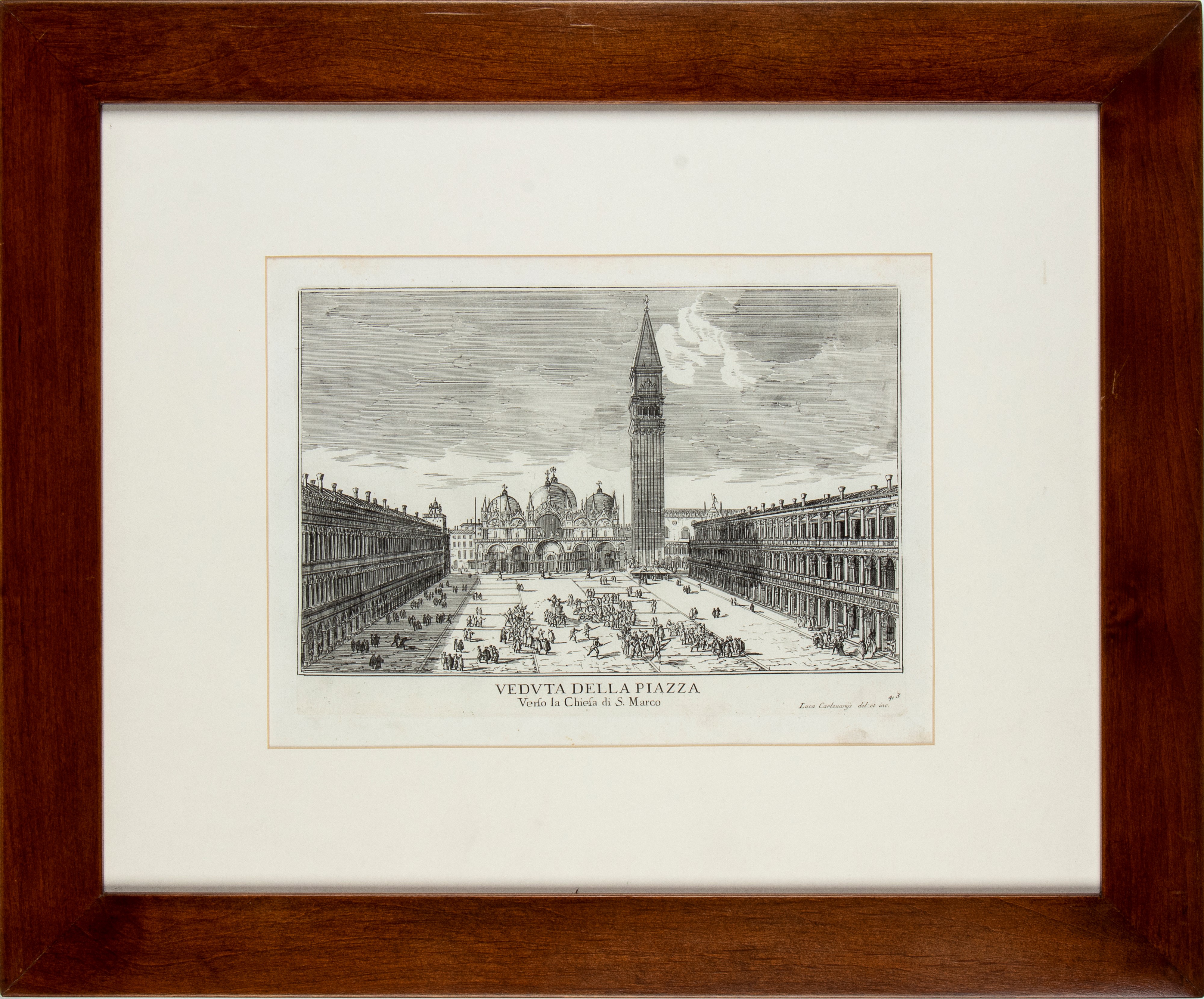 Luca Carlevarijs - Veduta della Piazza Verso la Chiesa di S. Marco