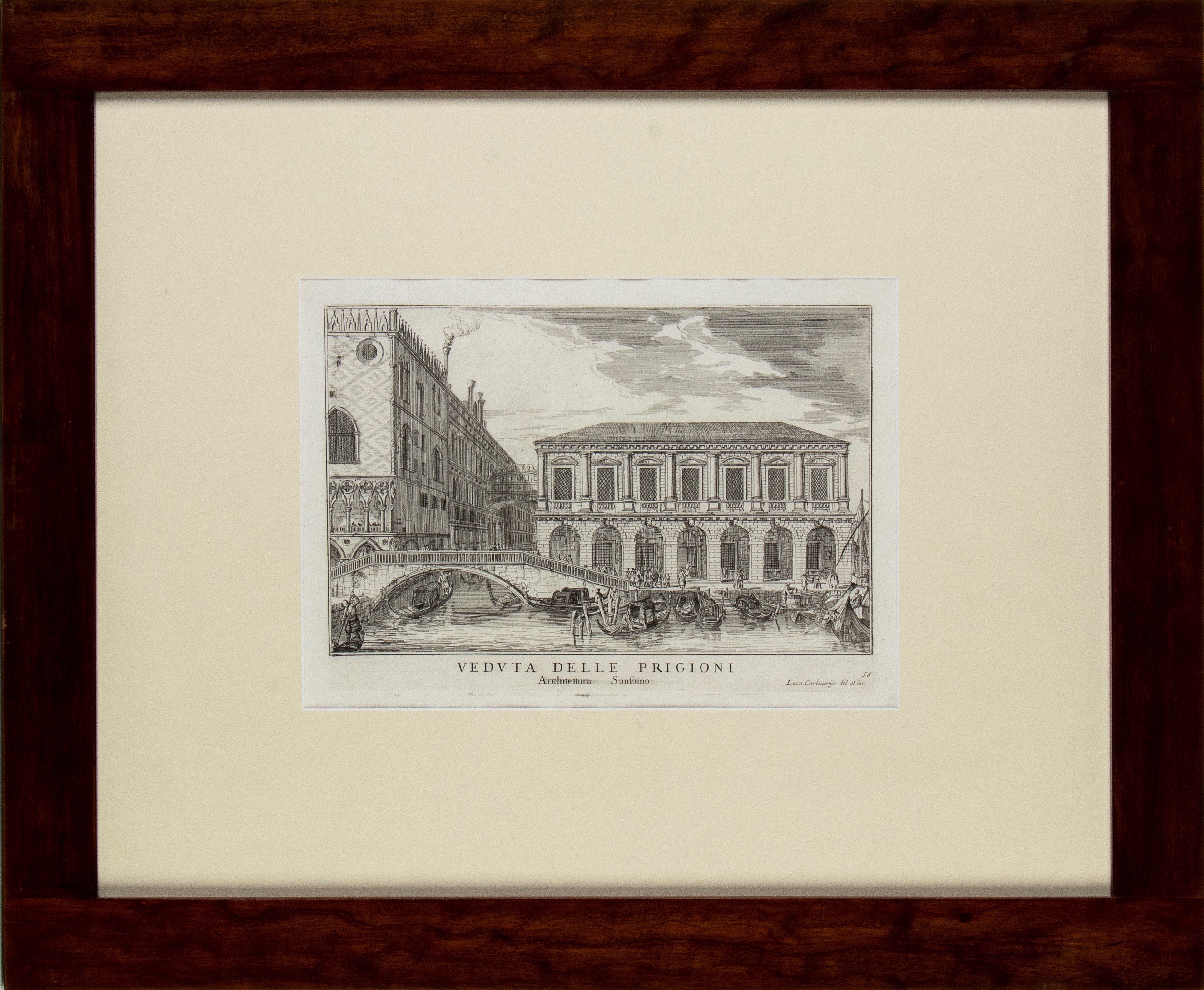 Luca Carlevarijs - Veduta delle Prigioni, Architettura Sansuino